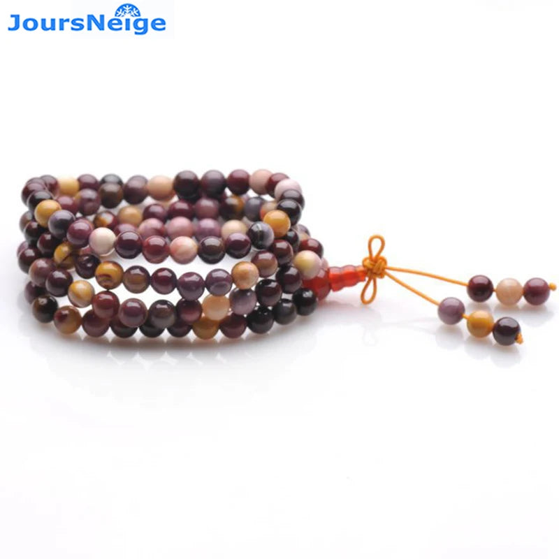Blood Stone Crystal Bracelet & Necklace Set for Men Women