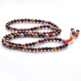Blood Stone Crystal Bracelet & Necklace Set for Men Women