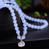 Crystal Bracelet Lucky Flower Pendant Multilayer Jewelry