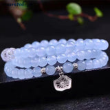 Crystal Bracelet Lucky Flower Pendant Multilayer Jewelry