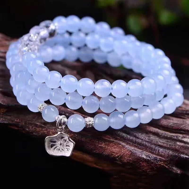 Crystal Bracelet Lucky Flower Pendant Multilayer Jewelry