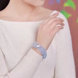 Crystal Bracelet Lucky Flower Pendant Multilayer Jewelry