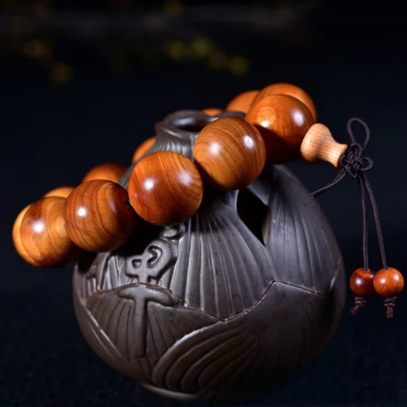 Vintage Beads 20mm Royal Wood Bracelets Thuja High Oil Density Beads Bracelet