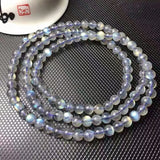 Gray Moonlight Stone Bracelets 108 Buddha Beads Necklace