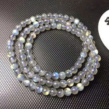 Gray Moonlight Stone Bracelets 108 Buddha Beads Necklace