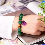 Crystal Bead Bracelet with Fox Pendant for Women