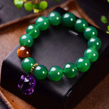 Crystal Bead Bracelet with Fox Pendant for Women