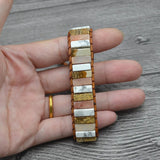 Boho Natural Stone Leather Wrap Bracelet
