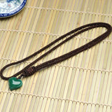 Natural Chalcedony Crystal Heart Necklace for Women Men