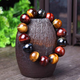 Tiger Eye Stone Bracelet 12-20mm Beads Crystal Lucky Jewelry