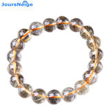 Golden Hair Crystal Stone Bracelet 8mm 10mm 12mm Round Beads