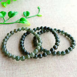 Green Hair Crystal Bracelets 6mm Beads Clear Crystal Women Men Stone Bracelet