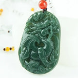 Green Stone Unicorn Pendant for Jewelry Accessories