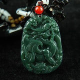 Green Stone Unicorn Pendant for Jewelry Accessories