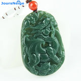 Green Stone Unicorn Pendant for Jewelry Accessories