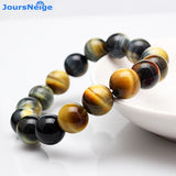 Multi-Color Tiger Eye Stone Bracelet 8mm Beads Crystal Lucky Men Women Jewelry