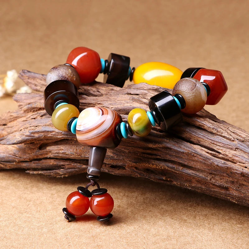 Natural Crystal Bracelet 15.5mm Beads Men Women Jewelry