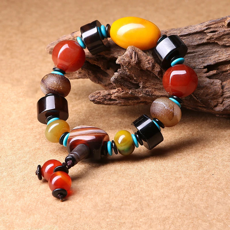 Natural Crystal Bracelet 15.5mm Beads Men Women Jewelry