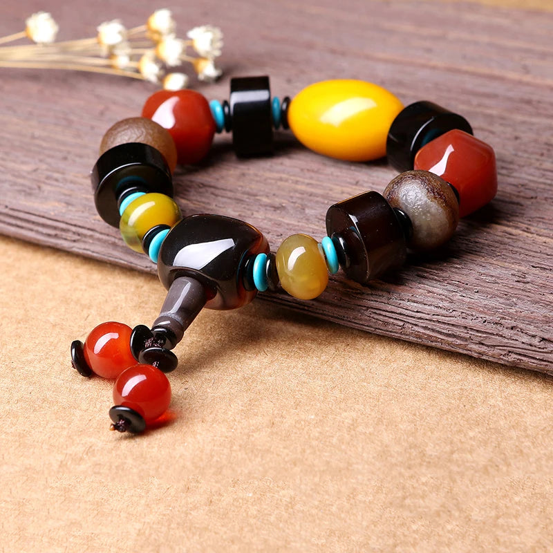 Natural Crystal Bracelet 15.5mm Beads Men Women Jewelry