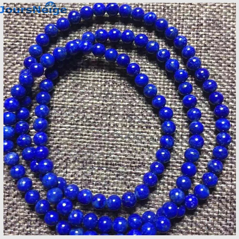 Lapis Lazuli Stone Bracelet for Women Men Crystal Multilayer Jewelry