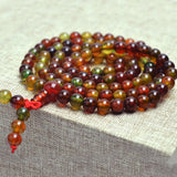 Peacock Dragonic Stone Bracelets 108 Beads 6mm Round Crystal Multilayer Jewelry