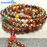 Peacock Dragonic Stone Bracelets 108 Beads 6mm Round Crystal Multilayer Jewelry