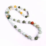Natural Stone Necklace Round Beads Tower Chain Lucky Mother Jewelry
