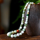 Natural Stone Necklace Round Beads Tower Chain Lucky Mother Jewelry