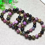 Tourmaline Stone Bracelet 11mm Beads Buddhist Men Women Jewelry