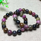 Tourmaline Stone Bracelet 11mm Beads Buddhist Men Women Jewelry