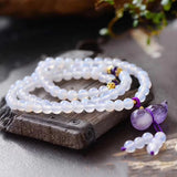 Crystal Bead Bracelet with Gourd Pendant for Women
