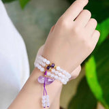 Crystal Bead Bracelet with Gourd Pendant for Women