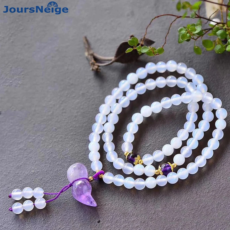 Crystal Bead Bracelet with Gourd Pendant for Women