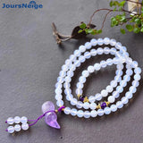 Crystal Bead Bracelet with Gourd Pendant for Women