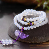 Crystal Bead Bracelet with Gourd Pendant for Women