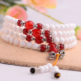 Tridacna Shell Bracelet 108 Buddha Beads Necklace Lucky Women Multilayer Jewelry