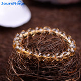 Yellow Crystal Bracelet 10mm Beads Lucky Women