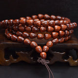 Natural Zambia Blood Sandalwood Bracelet Smooth Pattern Buddha Wood Bracelets