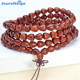 Natural Zambia Blood Sandalwood Bracelet Smooth Pattern Buddha Wood Bracelets