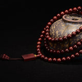 Red Sandalwood Bracelets 108 Buddha Beads 8mm Smooth Pattern Men Jewelry