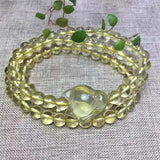 Pink Natural Crystal Bracelets 6mm Round Beads With Crystal Fox Bracelets