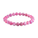 Plum Blossom Red Tourmaline Stone Bracelet for Women Girl Gift