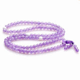 Purple Natural Crystal Buddha Beads Necklace Bracelet