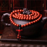Red Stone Bracelets Beads Size 6mm 108 Buddha Beads Hand String Lucky