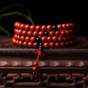 Red Stone Bracelets Beads Size 6mm 108 Buddha Beads Hand String Lucky