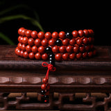 Red Stone Bracelets Beads Size 6mm 108 Buddha Beads Hand String Lucky