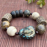 Vietnam Wooden Bracelet Nipper Beads Buddha Prayer Wood High Density