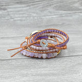 Boho Leather Wrap Bracelet Stone Cuff Vintage Bohemia Jewelry