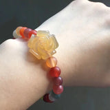 YinYuan Natural Crystal Bracelet Flower Beaut Single Lap Jewelry