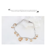 Bohemian Crystals from Austria Heart Charm Bracelets